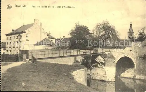 Dixmude Pont de l allee sur le canal d Handzame Kat. 