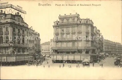 Bruxelles Bruessel Place de la Bourse Boulevard Anspach Kat. 