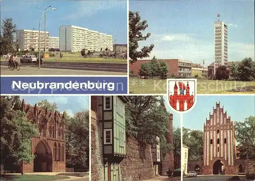 Neubrandenburg Leninstrasse Karl Marx Platz Haus der Kultut Treptower Tor Stargarder Tor Kat. Neubrandenburg