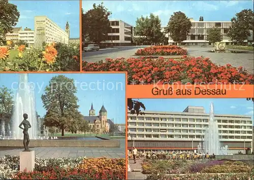 Dessau Rosslau Scheibe Nord und Hotel Stadt Dessau Bauhaus Post  Kat. Dessau Rosslau