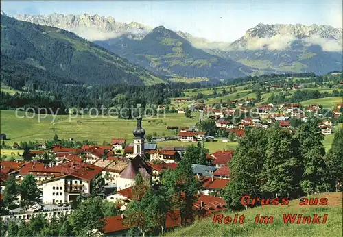 Reit Winkl mit Kaisergebirge Kat. Reit im Winkl