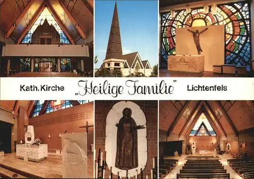 Lichtenfels Bayern Kath Kirche Heilige Familie Inneres Orgel Altarraum Madonna Werktagskapelle Altar Tabernakel Kat. Lichtenfels