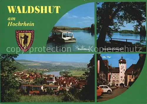 Waldshut Tiengen Rheinfaehre Hochrheinlandschaft Panorama Oberes Tor