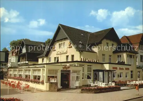 Travemuende Ostseebad Hotel Restaurant Cafe Seestern Terrasse Kat. Luebeck