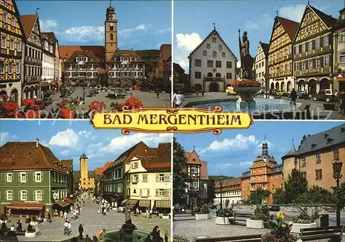 Bad Mergentheim Marktplatz Rathaus Brunnen Kat. Bad Mergentheim