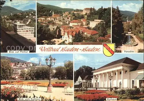 Baden Baden Merkur Paradies Kurhaus  Kat. Baden Baden