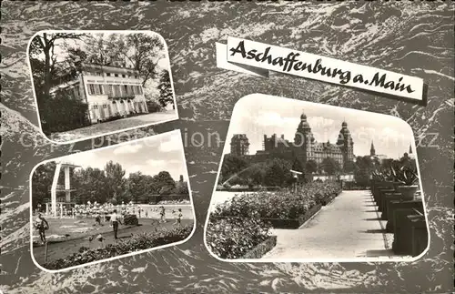 Aschaffenburg Main Freibad Park Kat. Aschaffenburg