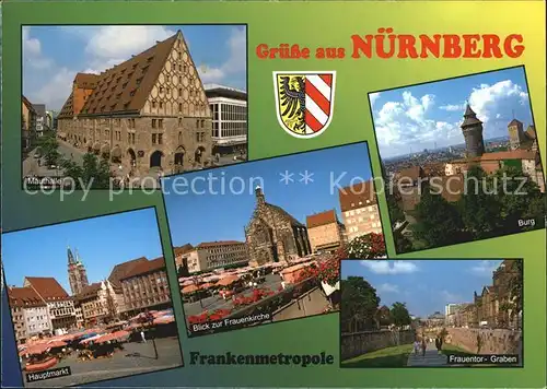 Nuernberg Mauthalle Burg Frauentor Graben Kat. Nuernberg