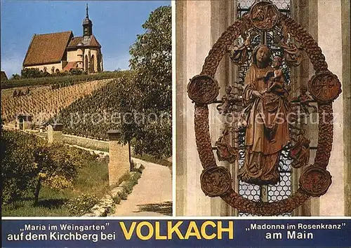 Volkach Maria Weingarten auf dem Kirchberg Wallfahrtskirche Kat. Volkach Main