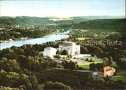 Essen Ruhr Fliegeraufnahme Villa Huegel mit Baldeneysee Kat. Essen