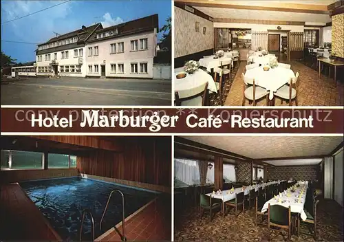 Hesselbach Wittgenstein Laasphe Cafe Restaurant Pension Marburger Kat. Bad Laasphe