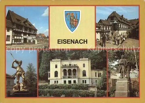 Eisenach Thueringen Lutherhaus Wartburg Georgsbrunnen Bachdenkmal Kat. Eisenach