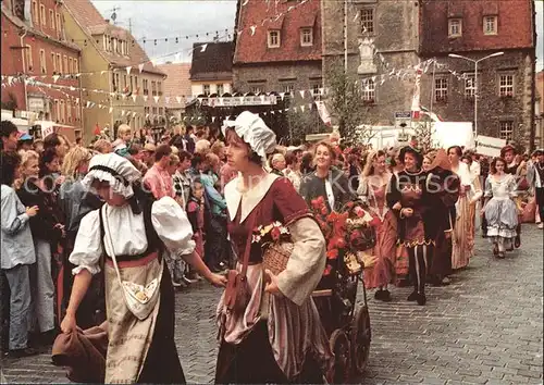 Querfurt mittelalterlicher Festumzug auf dem Markt  Kat. Querfurt
