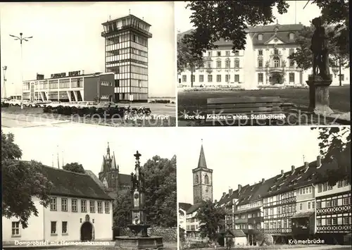 Erfurt Flughafen Domprobstei Kraemerbruecke Kat. Erfurt