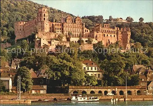 Heidelberg Neckar Heidelberger Schloss von der Hirschgasse gesehen Kat. Heidelberg