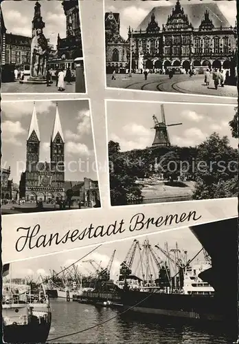 Bremen Altstadt Windmuehle Hafen Kat. Bremen