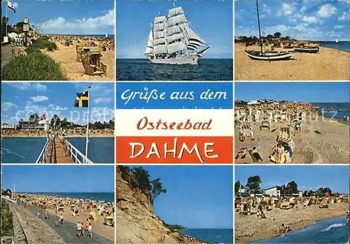 Dahme Ostseebad Strand Seebruecke Segelschiff Kat. Dahme