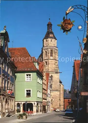 Weissenburg Bayern Rosenstrasse mit Andreaskirche Kat. Weissenburg i.Bay.