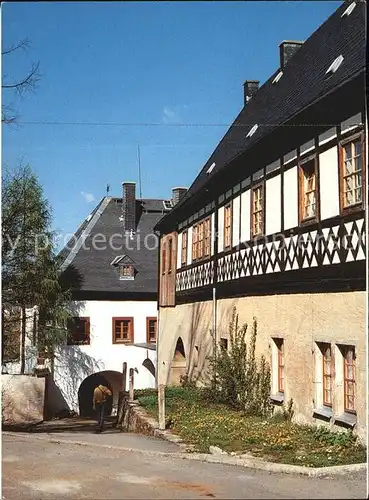 Wolkenstein Erzgebirge Schlosskeller mit Muehltor Kat. Wolkenstein