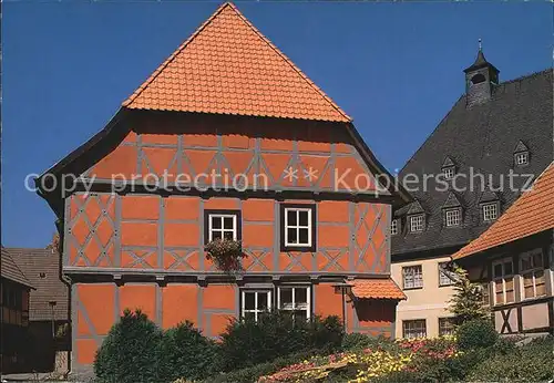 Wernigerode Harz Schiefes Haus in der Klintgasse Kat. Wernigerode