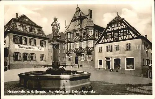 Heppenheim Bergstrasse Marktplatz Liebig Apotheke Kat. Heppenheim (Bergstrasse)