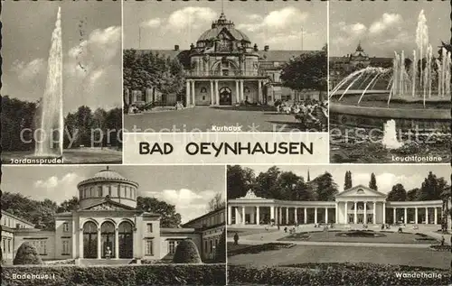 Bad Oeynhausen JordansprudelKurhaus Leuchtfontaene Badehaus I Wandelhalle Kat. Bad Oeynhausen