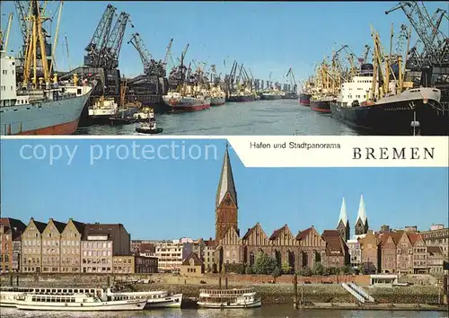 Bremen Hafen Stadtpanorama Kat. Bremen