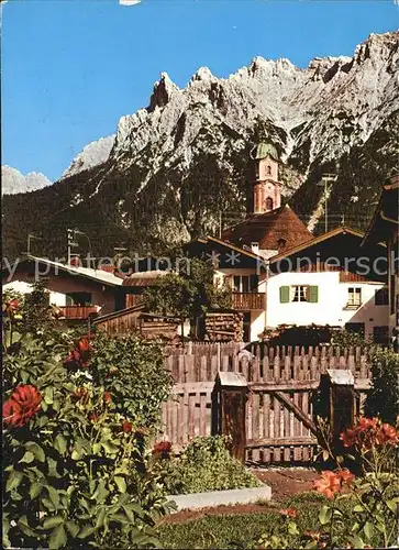 Mittenwald Bayern gegen Karwendelgebirge Kat. Mittenwald