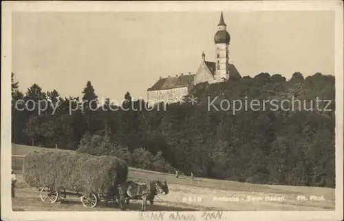 Andechs Heuernte Kloster Kat. Andechs