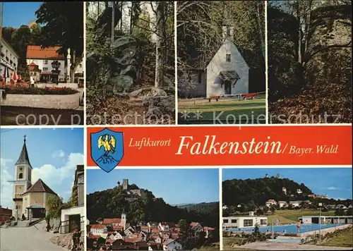 Falkenstein Oberpfalz Fliegeraufnahme Freibad Kirche Kat. Falkenstein