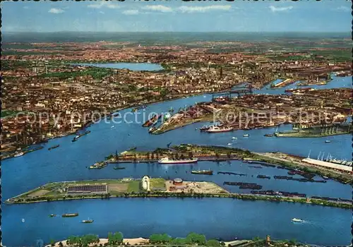 Hamburg Fliegeraufnahme Hafen Kat. Hamburg