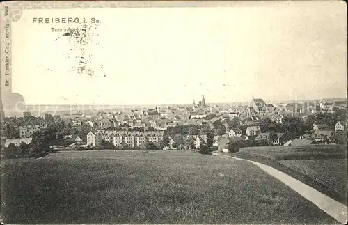 Freiberg Sachsen Panorama Kat. Freiberg