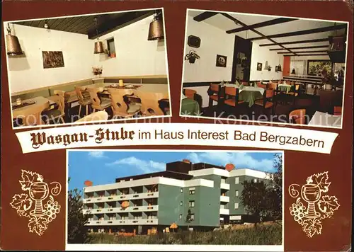 Bad Bergzabern Restaurant Wasgau Stube Kat. Bad Bergzabern