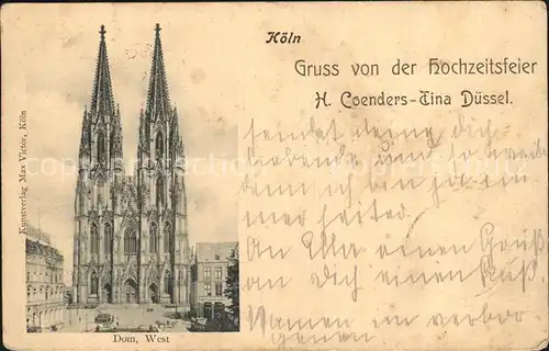 Koeln Rhein Dom West Kat. Koeln