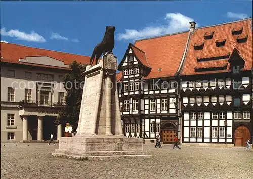 Braunschweig Burgplatz Loewendenkmal Gildehaus Landesmuseum Kat. Braunschweig
