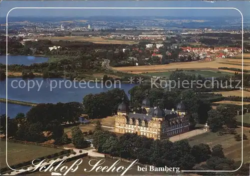 Bamberg Fliegeraufnahme mit Schloss Seehof Kat. Bamberg