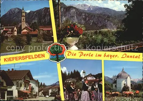 Kiefersfelden Tracht Kirchen Ortspartie Wilder Kaiser Kat. Kiefersfelden