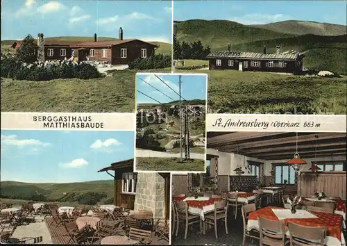 St Andreasberg Harz Berggasthaus Matthiasbaude Kat. Sankt Andreasberg