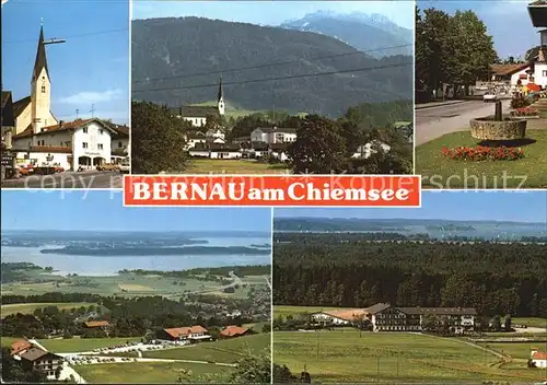 Bernau Chiemsee Fliegeraufnahme Kirchenpartie Kat. Bernau a.Chiemsee