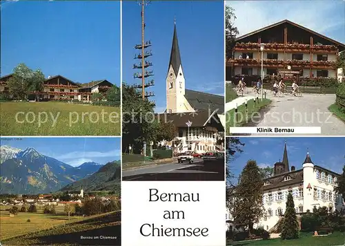 Bernau Chiemsee Kirchenpartie und Klinik Bernau Kat. Bernau a.Chiemsee
