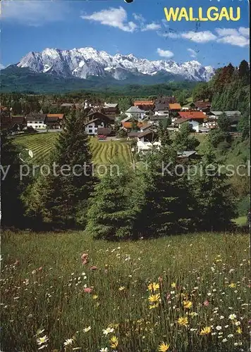 Wallgau Blick vom Barmer Eck Kat. Wallgau