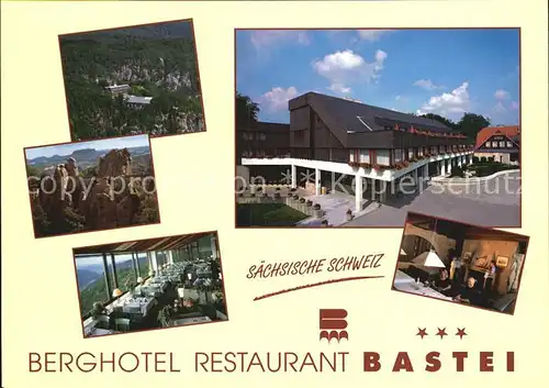 Bastei Saechsische Schweiz Berghotel Restaurant Bastei Kat. Rathen Sachsen