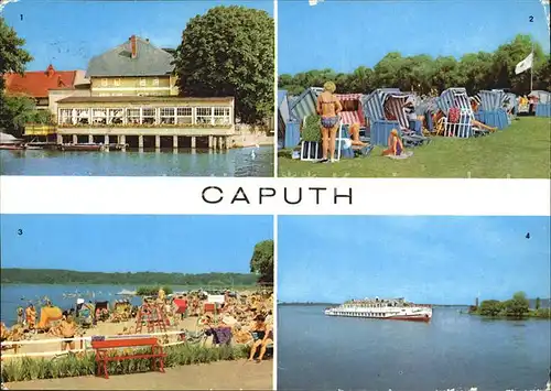 Caputh Gaststaette Am Faehrhaus Strandbad Schwielow See MS Sanssouci Kat. Schwielowsee