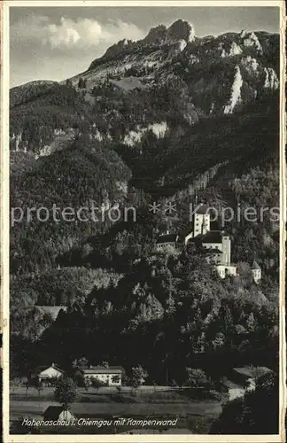 Hohenaschau Chiemgau Schloss Hohenaschau mit Kampenwand Kat. Aschau i.Chiemgau