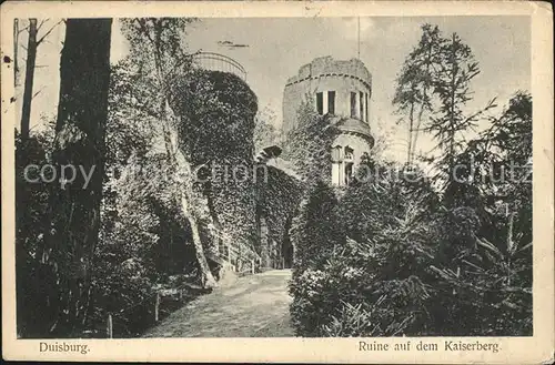 Duisburg Ruhr Ruine auf dem Kaiserberg Kat. Duisburg