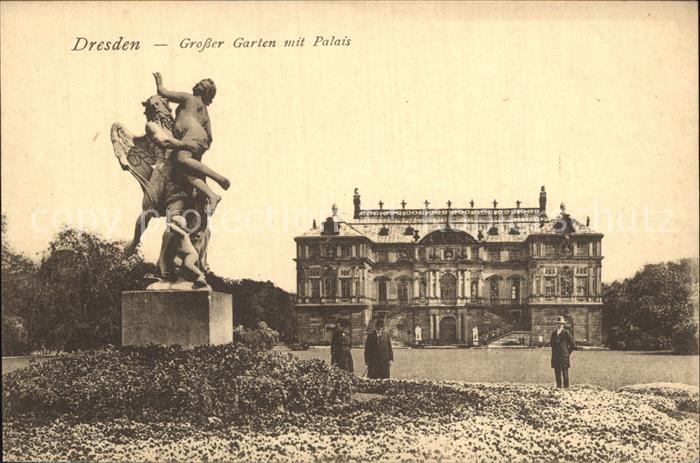 Dresden Grosser Garten Mit Palais Statue Kat Dresden Elbe Nr