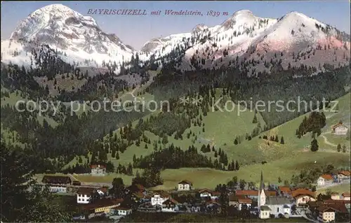 Bayrischzell mit Wendelstein Kat. Bayrischzell