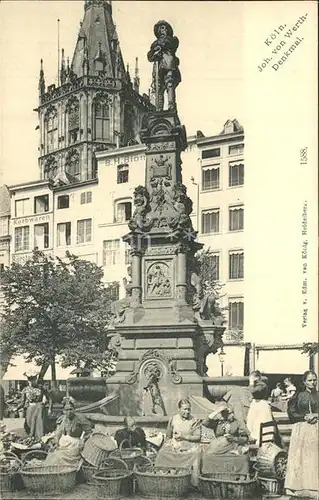 Koeln Rhein Johann von Werth Denkmal Kat. Koeln