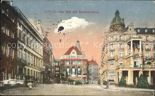 Coeln Rhein Am Hof mit Stollwerkhaus Kat. Koeln