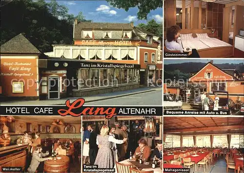 Altenahr Hotel Cafe Lang  Kat. Altenahr